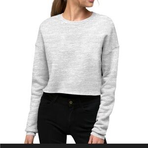 Forever 21 cropped raw hem cropped sweat shirt super soft M ♥️ #68